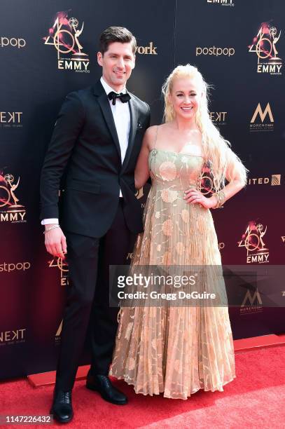 Ben Aaron and Kellie Pickler attend the 46th annual Daytime Emmy Awards at Pasadena Civic Center on May 05, 2019 in Pasadena, California.