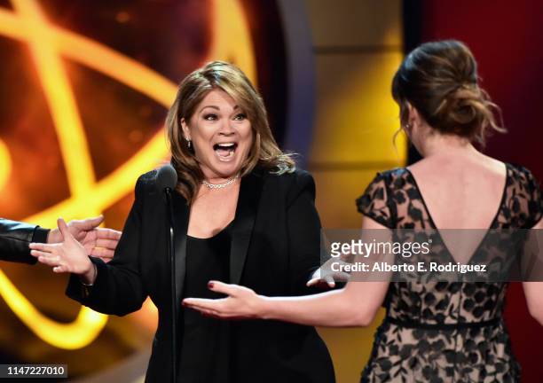 Valerie Bertinelli accepts the Outstanding Culinary Program award for 'Valeries Home Cooking' onstage at the 46th annual Daytime Emmy Awards at...