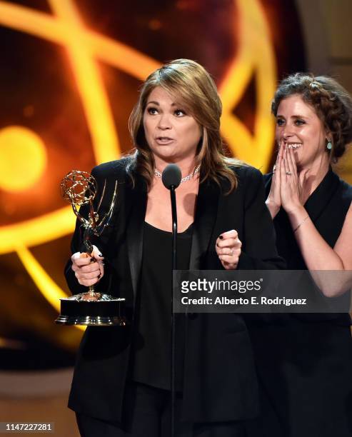 Valerie Bertinelli accepts the Outstanding Culinary Host award for 'Valeries Home Cooking' onstage at the 46th annual Daytime Emmy Awards at Pasadena...