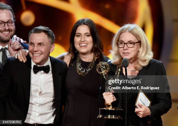 Mary Connelly accepts the Outstanding Entertainment Talk Show award for 'The Ellen DeGeneres Show' onstage at the 46th annual Daytime Emmy Awards at...