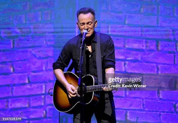 Bruce Springsteen performs at Netflix FYSEE Opening Night "Springsteen On Broadway" at Raleigh Studios on May 05, 2019 in Los Angeles, California.