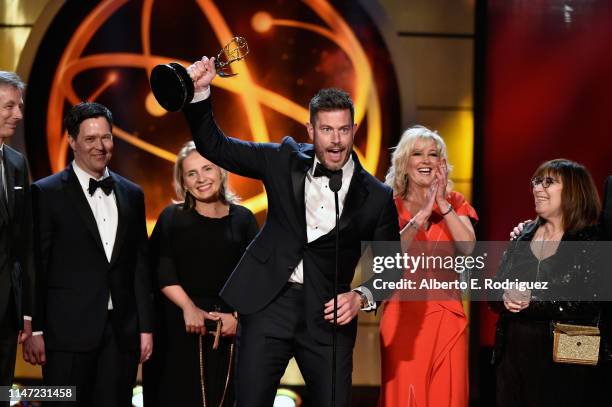 Jesse Palmer accepts the Outstanding Entertainment News Program award for 'DailyMailTV onstage at the 46th annual Daytime Emmy Awards at Pasadena...