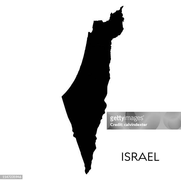 israel-karte - israel stock-grafiken, -clipart, -cartoons und -symbole