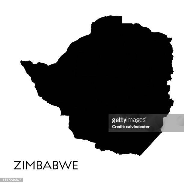 karte von simbabwe - zimbabwe stock-grafiken, -clipart, -cartoons und -symbole