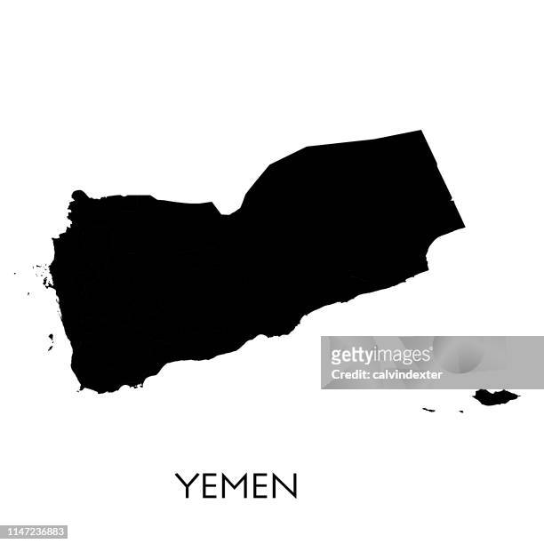 yemen map - yemen stock illustrations
