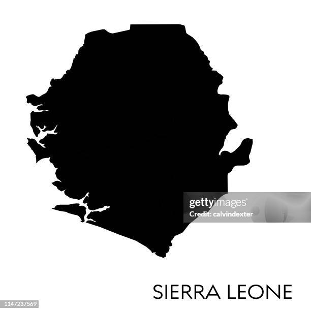 stockillustraties, clipart, cartoons en iconen met kaart sierra leone - sierra leone