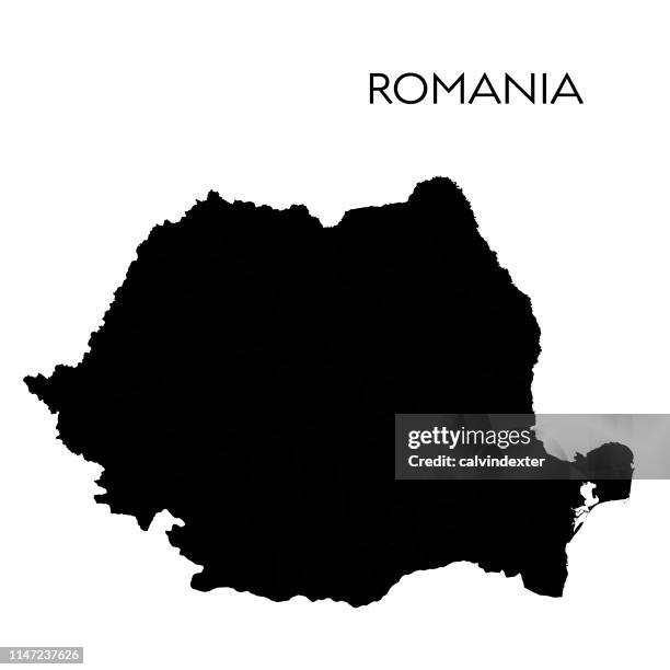 romania map - romania stock illustrations