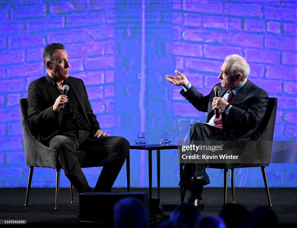 Netflix Springsteen Bruce Springsteen and Martin Scorsese speak onstage at Netflix FYSEE ...