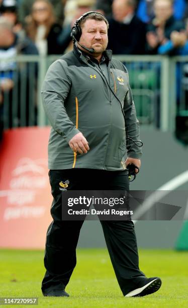 Dai Young, the Wasps director of rugby looks on during the Gallagher Premiership Rugby match between Bath Rugby and Wasps at Recreation Ground on May...