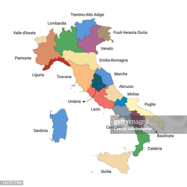 illustrations, cliparts, dessins animés et icônes de carte de l’italie et de ses régions - pouille