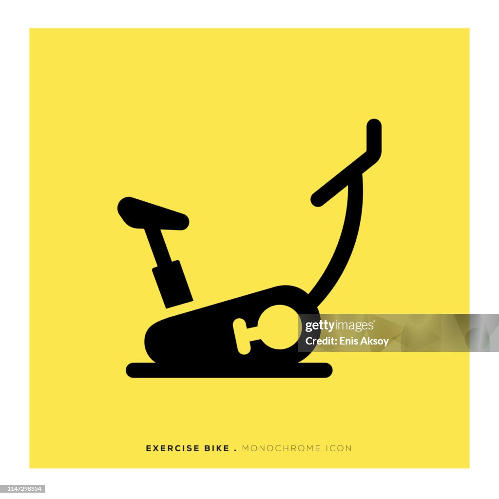 Exercise Bike Monochrome Icon