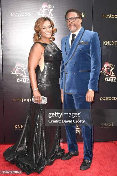 Linda Reese and Judge Greg Mathis attends the 46th annual Daytime Emmy Awards at Pasadena Civic Center on May 05, 2019 in Pasadena, California.
