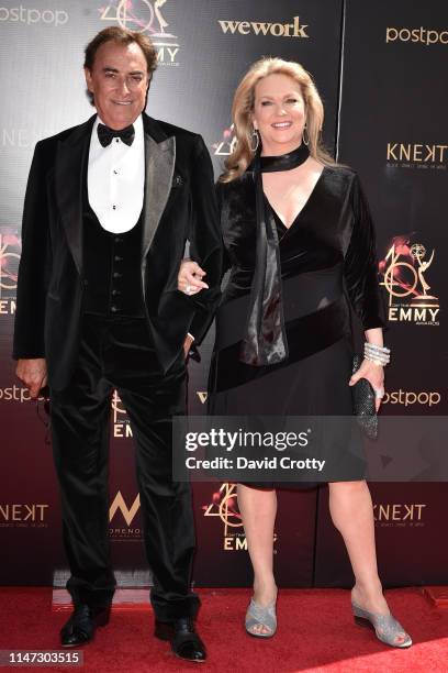 Thaao Penghlis and guest attend the 46th annual Daytime Emmy Awards at Pasadena Civic Center on May 05, 2019 in Pasadena, California.