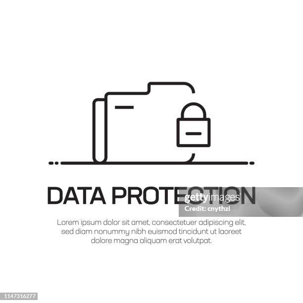 data protection vector line icon - simple thin line icon, premium quality design element - android phone stock illustrations