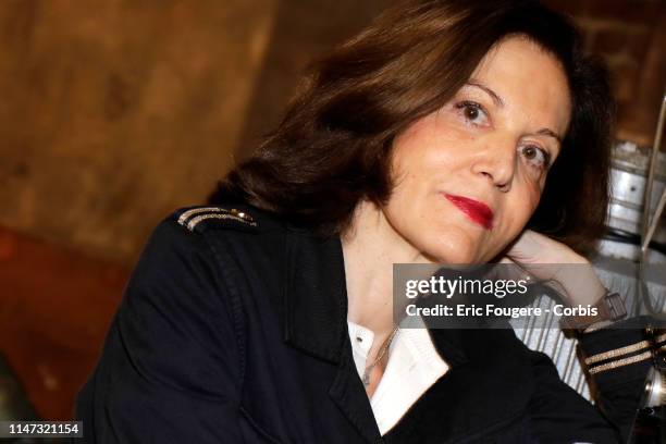 Director, scriptwriter, dialogist and Franco-Luxembourger actress Anne Fontaine poses during a portrait session in Paris, France on .