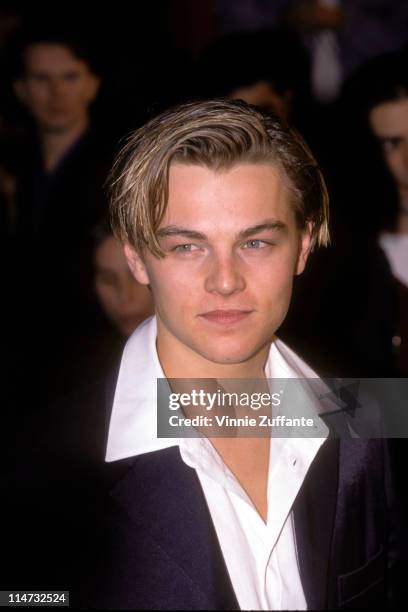 Leonardo Di Caprio attending the premiere of "Romeo and Juliet" in Hollywood 10/27/96