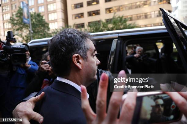 Michael Cohen, the former personal attorney to President Donald Trump, departs his Manhattan apartment for prison on May 06, 2019 in New York City....