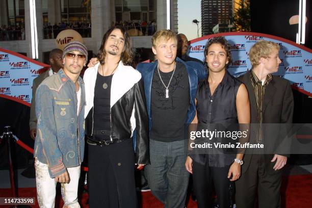 Backstreet Boys arriving at the 2001 MTV Video Music Awards 9/6/01 Lincon Center New York, NY