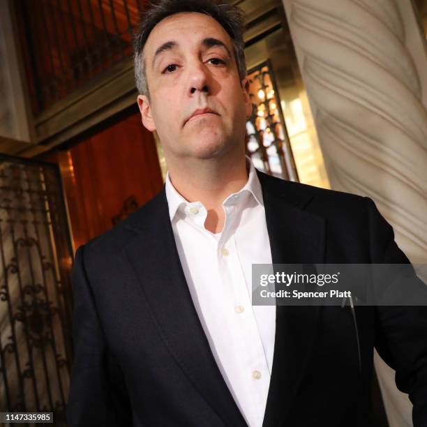 Michael Cohen, the former personal attorney to President Donald Trump, departs his Manhattan apartment for prison on May 06, 2019 in New York City....