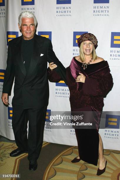 Barbra Streisand and James Brolin ; Human Rights Campaign Honors Barbra Streisand at the Century Plaza Hotel ; Century City, California ; 03/04/04