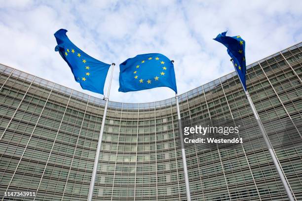 belgium, brussels, berlaymont building, european commission, administrative building of the european union - european commission stock-fotos und bilder