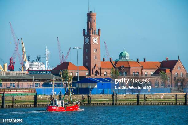 germany, cuxhaven, the historical hapag halls in the harbour - cuxhaven stock-fotos und bilder