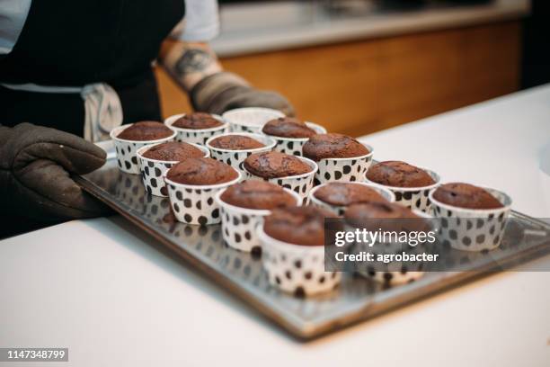 deliciosos pastelillos de chocolate - amoldar fotografías e imágenes de stock