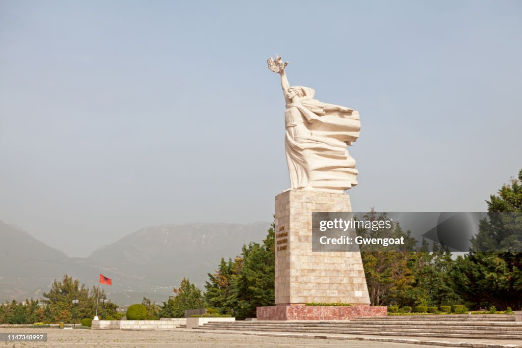 Mother Albania statue in Tirana