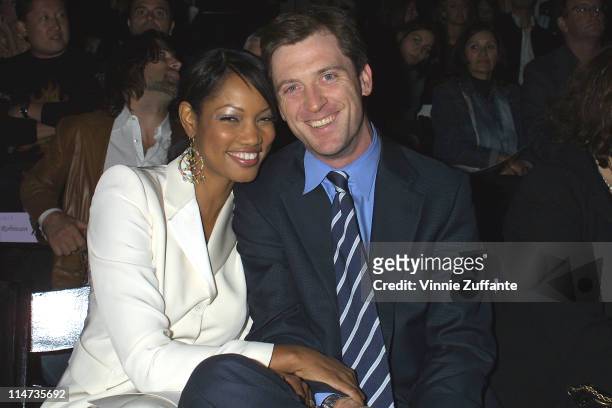 Garcelle Beauvais-Nilon and husband attending the Richard Tyler Show at the Mercedes-Benz Shows LA Fashion Week Spring 2004 held at The Standard...