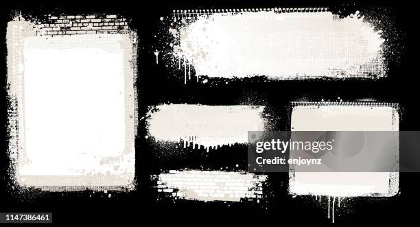 ilustrações de stock, clip art, desenhos animados e ícones de white grunge backgrounds - arte de rua