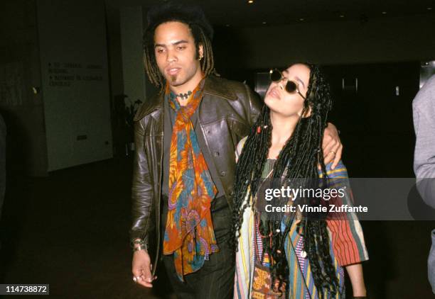 Lenny Kravitz and Lisa Bonet in NYC 1987