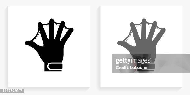 hand splint black and white square icon - splint stock illustrations