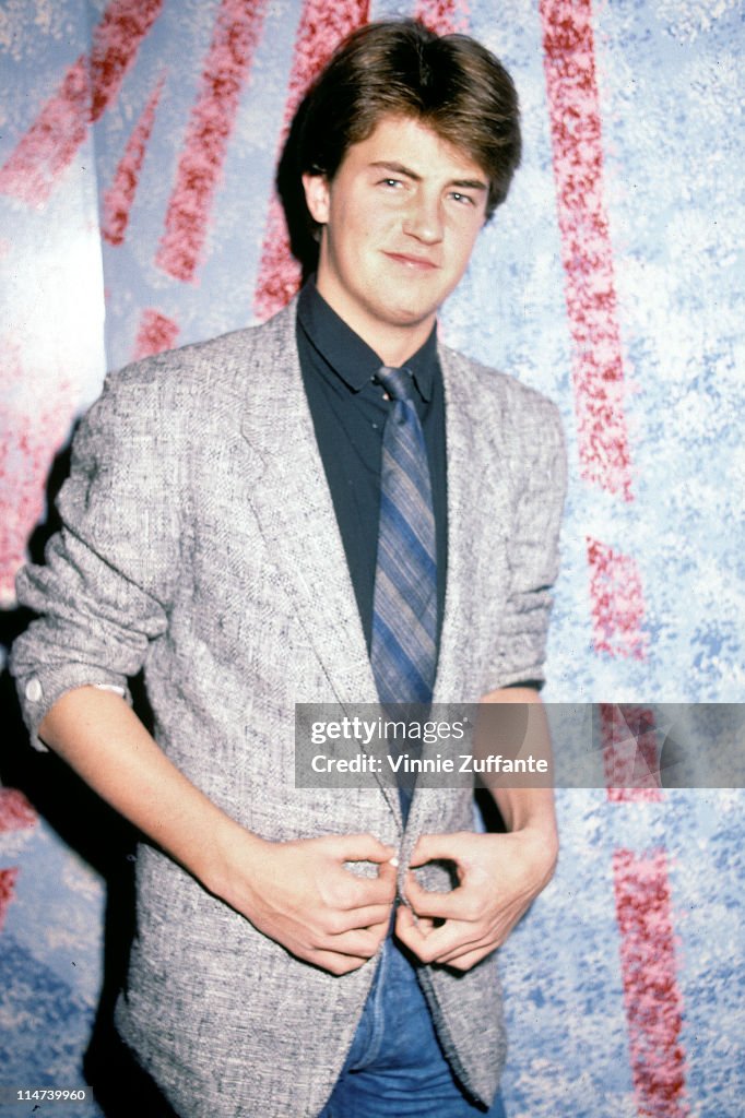 Matthew Perry in New York to promote his first network series, "Second Chance" on the Fox Network in 1987