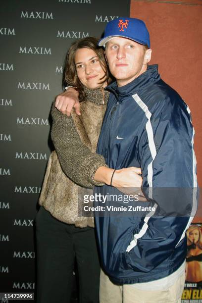 Michael Rapaport and wife attending Maxim Magazine's Pussycat Dolls Party at the Henry Fonda Theatre in Los Angeles, CA 12/04/02