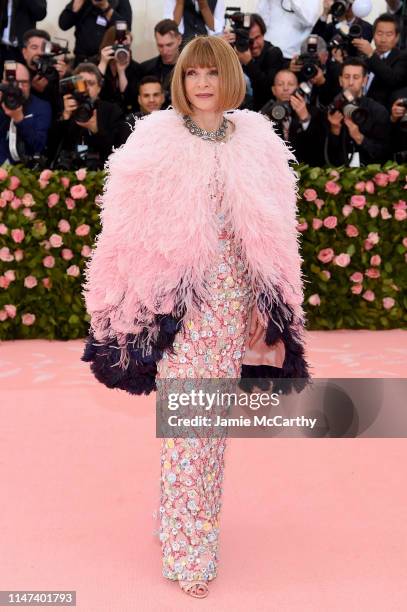 Anna Wintour attends The 2019 Met Gala Celebrating Camp: Notes on Fashion at Metropolitan Museum of Art on May 06, 2019 in New York City.