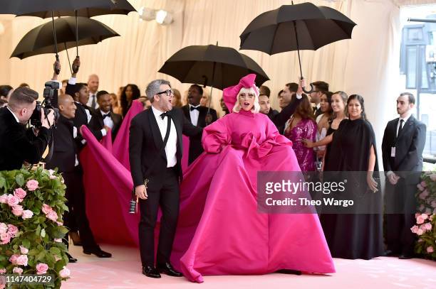 Brandon Maxwell and Lady Gaga attend The 2019 Met Gala Celebrating Camp: Notes on Fashion at Metropolitan Museum of Art on May 06, 2019 in New York...