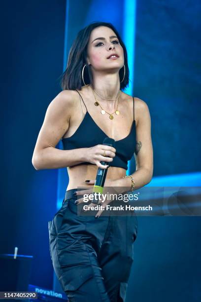 German singer Lena Meyer-Landrut performs live on stage during the Peace X Peace Festival at the Parkbuehne Wuhlheide on June 1, 2019 in Berlin,...