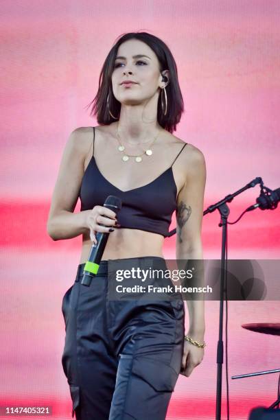 German singer Lena Meyer-Landrut performs live on stage during the Peace X Peace Festival at the Parkbuehne Wuhlheide on June 1, 2019 in Berlin,...