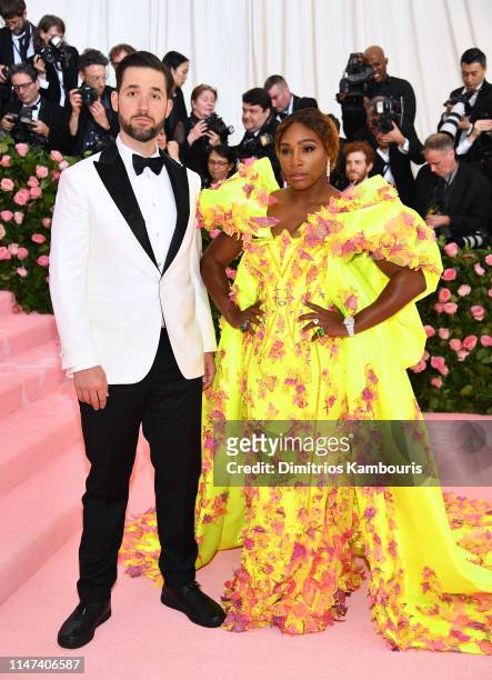 Serena Williams and Alexis Ohanian attend The 2019 Met Gala Celebrating Camp: Notes on Fashion at Metropolitan Museum of Art on May 06, 2019 in New...