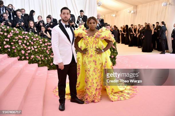 Alexis Ohanian and Serena Williams attend The 2019 Met Gala Celebrating Camp: Notes on Fashion at Metropolitan Museum of Art on May 06, 2019 in New...