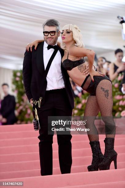 Brandon Maxwell and Lady Gaga attend The 2019 Met Gala Celebrating Camp: Notes on Fashion at Metropolitan Museum of Art on May 06, 2019 in New York...