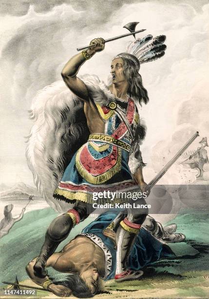 indian warrior - sioux native americans stock illustrations