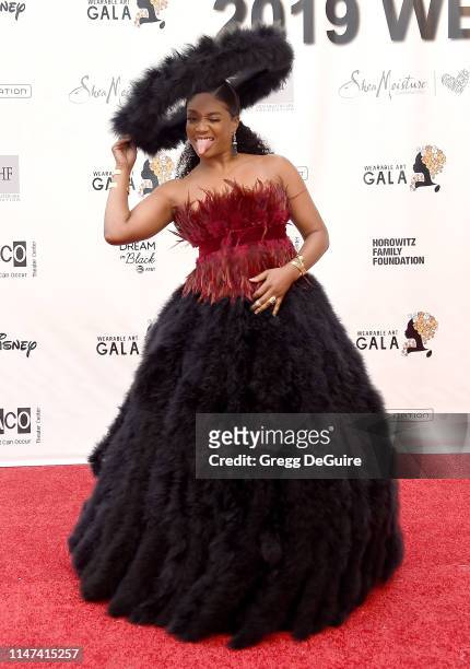 Tiffany Haddish arrives at the WACO Theater Center's 3rd Annual Wearable Art Gala at The Barker Hangar at Santa Monica Airport on June 1, 2019 in...