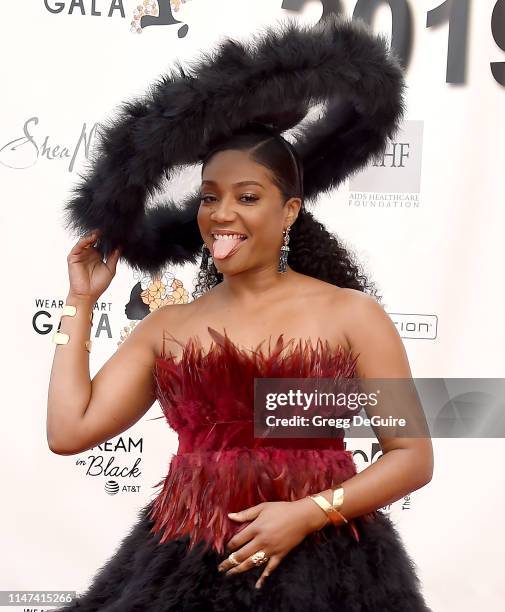 Tiffany Haddish arrives at the WACO Theater Center's 3rd Annual Wearable Art Gala at The Barker Hangar at Santa Monica Airport on June 1, 2019 in...