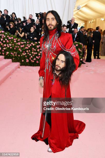 Jared Leto attends The 2019 Met Gala Celebrating Camp: Notes on Fashion at Metropolitan Museum of Art on May 06, 2019 in New York City.