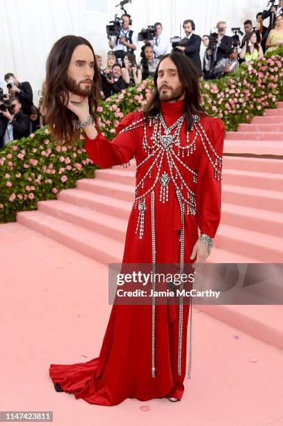 Jared Leto attends The 2019 Met Gala Celebrating Camp: Notes on Fashion at Metropolitan Museum of Art on May 06, 2019 in New York City.