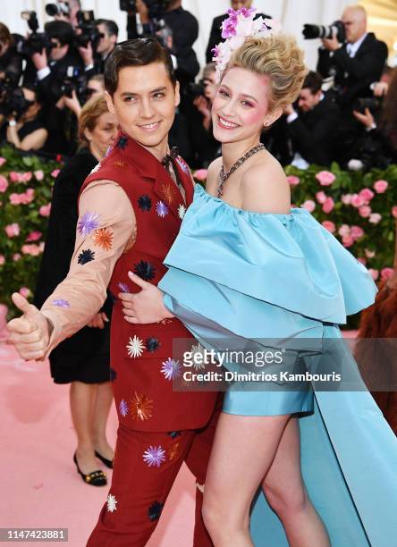 Cole Sprouse and Lili Reinhart attend The 2019 Met Gala Celebrating Camp: Notes on Fashion at Metropolitan Museum of Art on May 06, 2019 in New York...