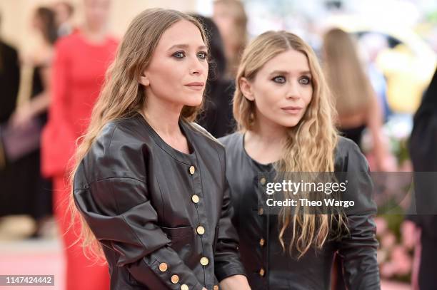 Mary Kate Olsen and Ashley Olsen attend The 2019 Met Gala Celebrating Camp: Notes on Fashion at Metropolitan Museum of Art on May 06, 2019 in New...