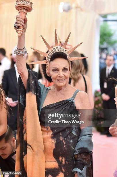 Diane von Furstenberg attends The 2019 Met Gala Celebrating Camp: Notes on Fashion at Metropolitan Museum of Art on May 06, 2019 in New York City.