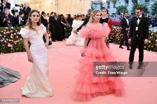 Billie Lourd and Emma Roberts attend The 2019 Met Gala Celebrating Camp: Notes on Fashion at Metropolitan Museum of Art on May 06, 2019 in New York...